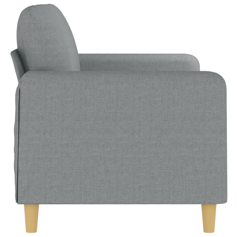 Canapea cu 2 locuri, gri deschis, 140 cm, material textil