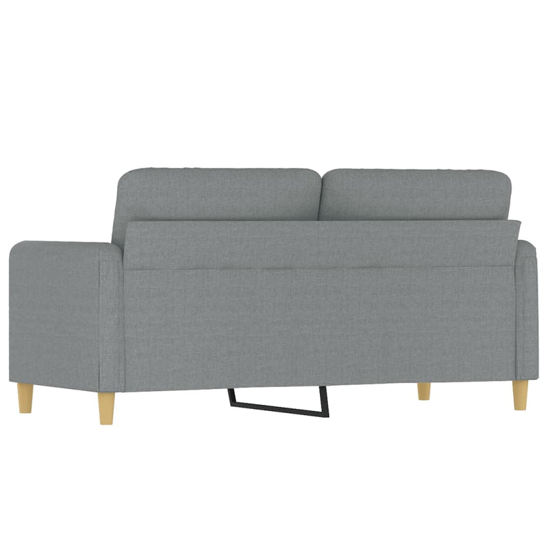 Canapea cu 2 locuri, gri deschis, 140 cm, material textil