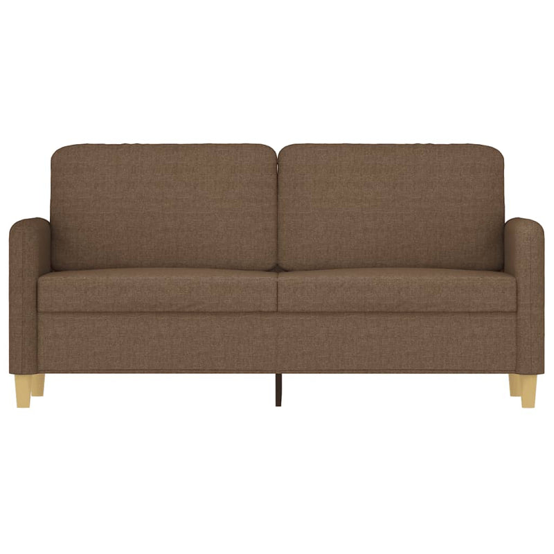 Canapea cu 2 locuri, maro, 140 cm, material textil