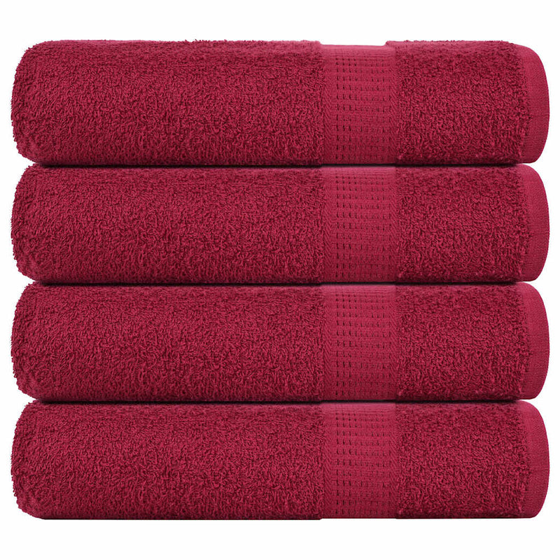 Prosoape de duș, FROGN, 4 buc., Bordeaux, 70x140 cm, 360 g/m²