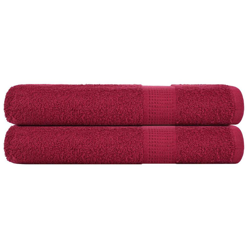 Prosoape de saună, FROGN, 2 buc., Bordeaux, 80x200 cm, 360 g/m²