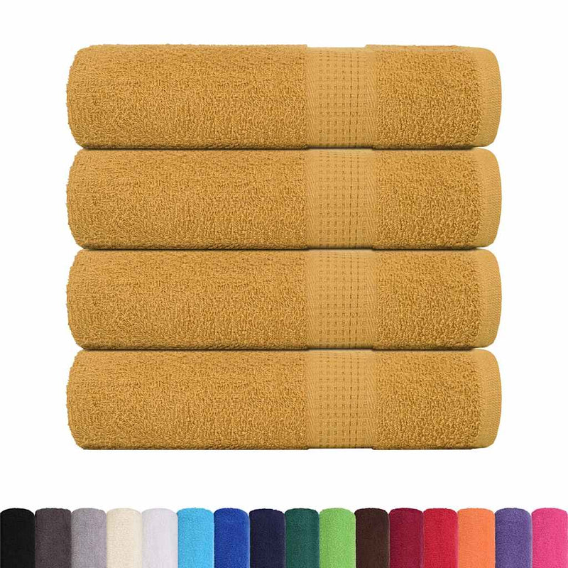 Prosoape de mâini, FROGN, 4 buc., aurii, 50x100 cm, 360 g/m²