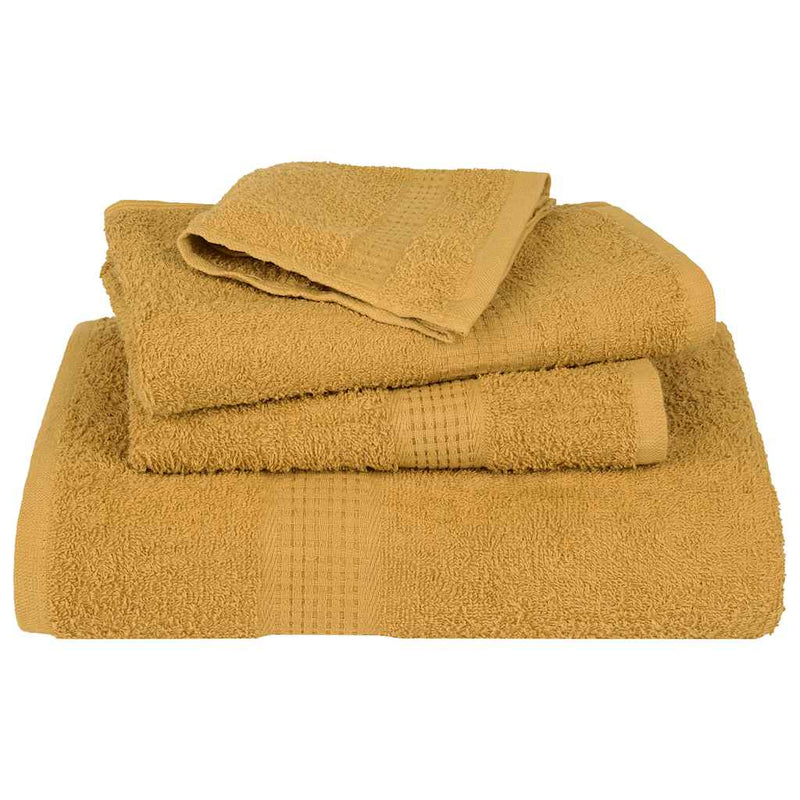 Prosoape de baie, FROGN, 10 buc., aurii, 100x150 cm, 360 g/m²