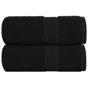 Prosoape de baie, FROGN, 2 buc., negru, 30x30 cm, 360 g/m²