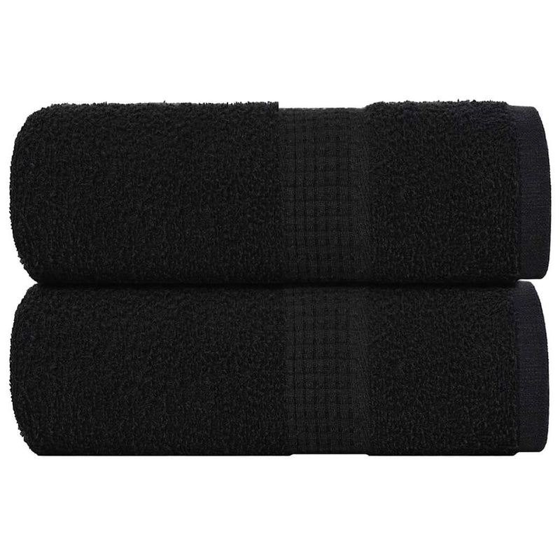 Prosoape de baie, FROGN, 2 buc., negru, 30x30 cm, 360 g/m²