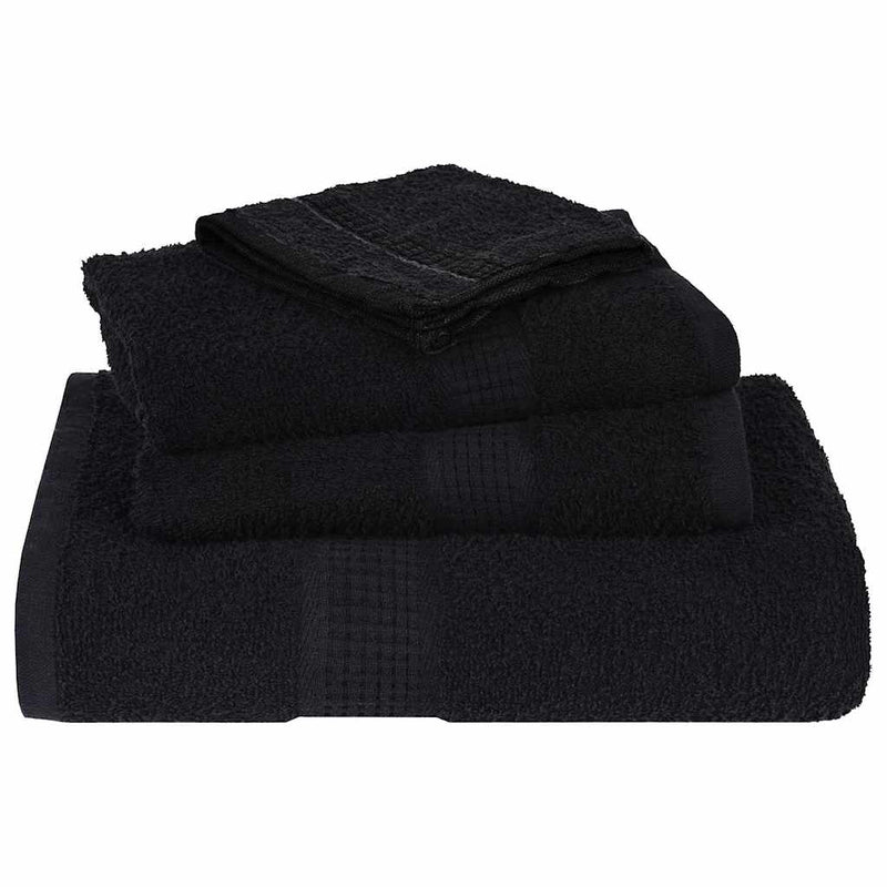 Prosoape de baie, FROGN, 2 buc., negru, 30x30 cm, 360 g/m²