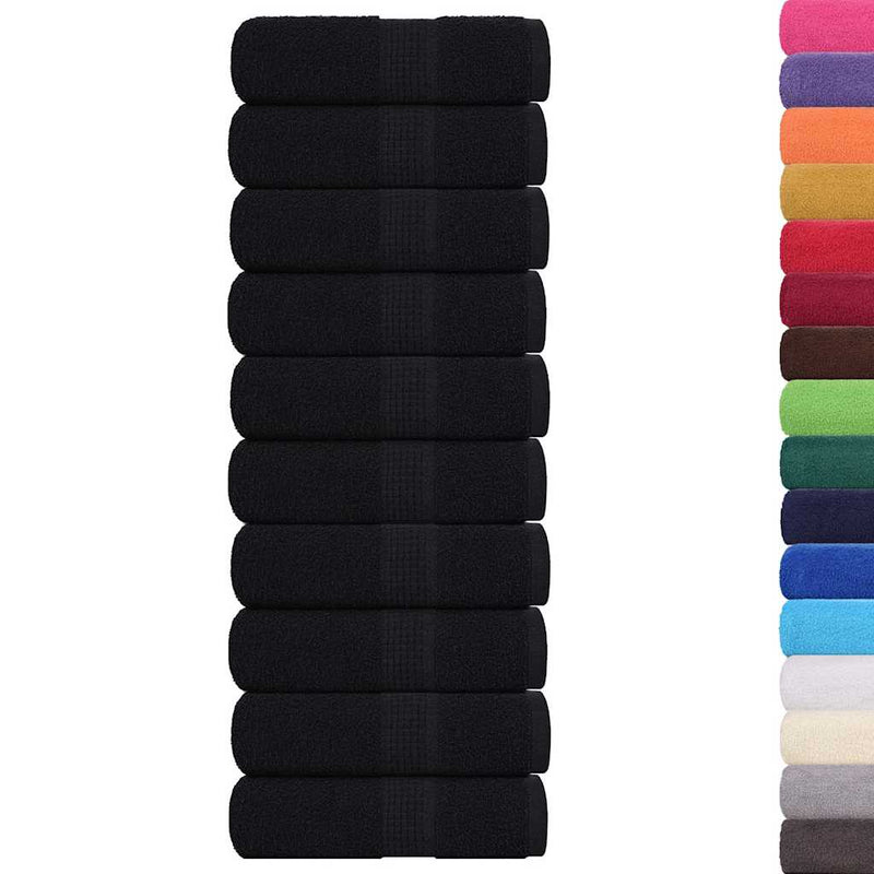 Prosoape de baie, FROGN, 10 buc., negru, 30x30 cm, 360 g/m²