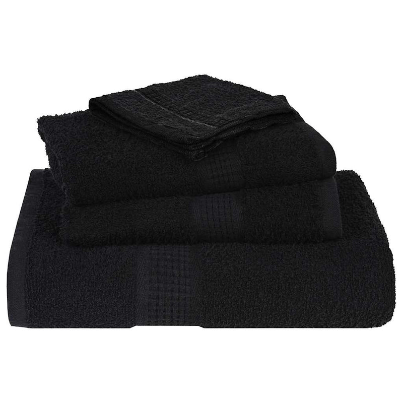 Prosoape de baie, FROGN, 10 buc., negru, 30x30 cm, 360 g/m²