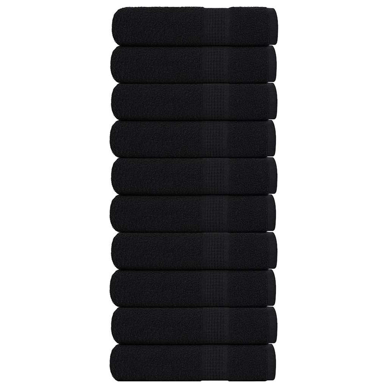 Prosoape de baie, FROGN, 10 buc., negru, 100x150 cm, 360 g/m²