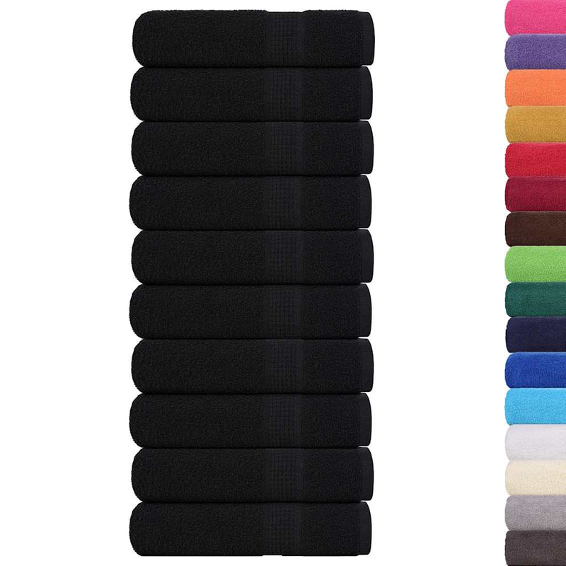 Prosoape de baie, FROGN, 10 buc., negru, 100x150 cm, 360 g/m²