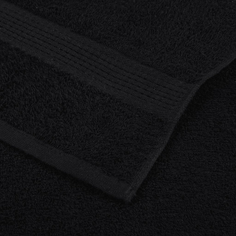 Prosoape de baie, FROGN, 10 buc., negru, 100x150 cm, 360 g/m²