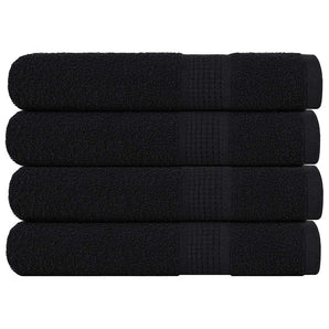 Prosoape FROGN 4 buc., negru, 100x200 cm, 360 g/m²