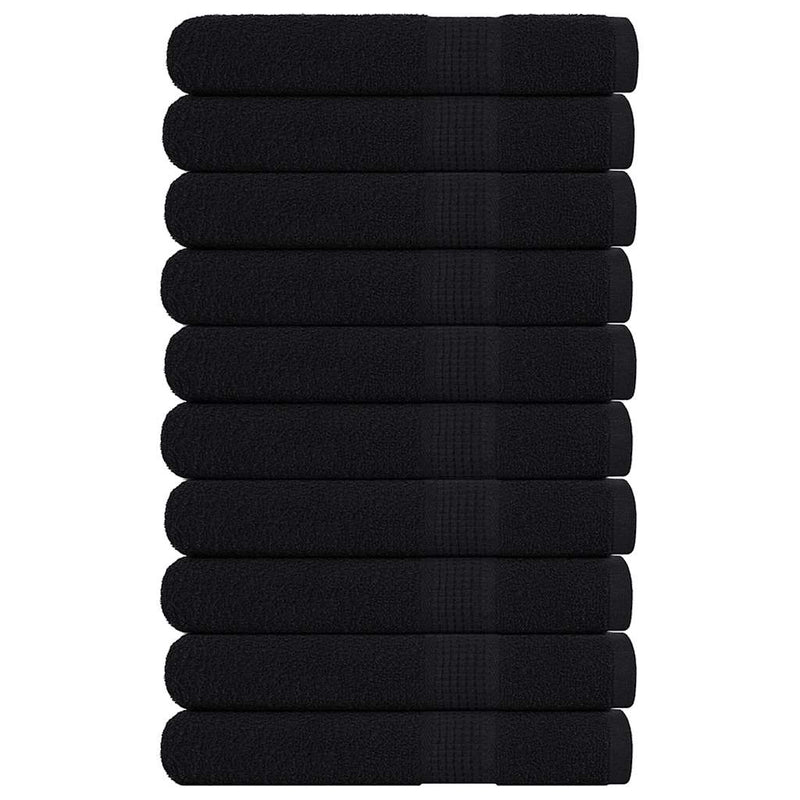 Prosoape FROGN 10 buc., negru, 100x200 cm, 360 g/m²