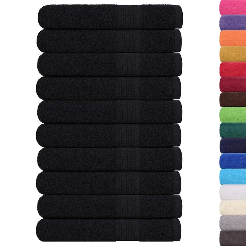 Prosoape FROGN 10 buc., negru, 100x200 cm, 360 g/m²