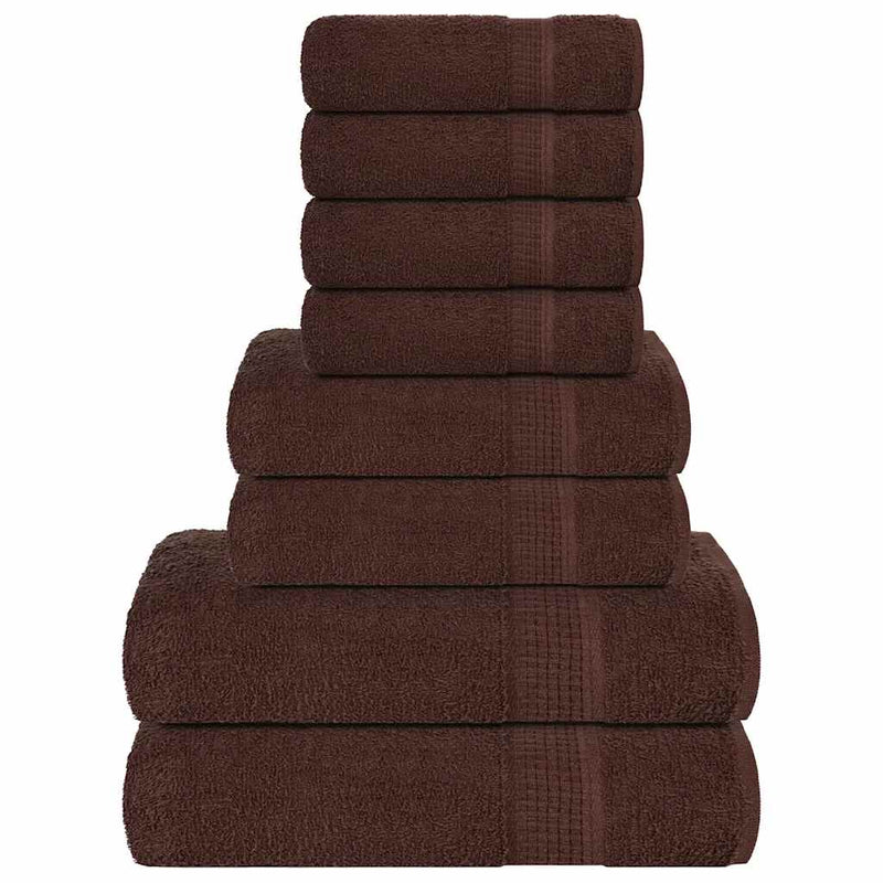 Set prosoape FROGN 8 piese, maro, 360 g/m²