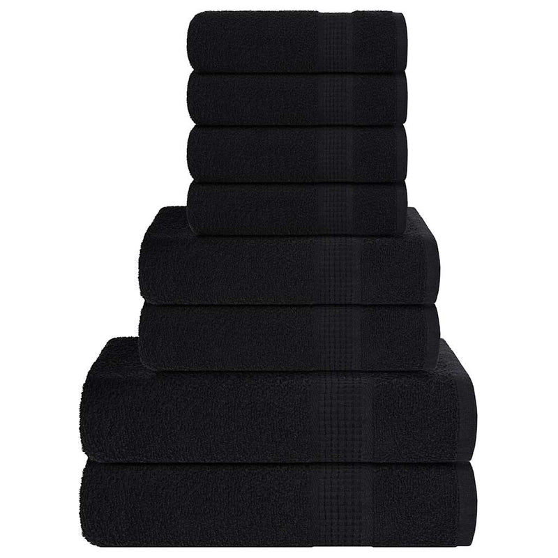 Set prosoape FROGN 8 piese, negru, 360 g/m²
