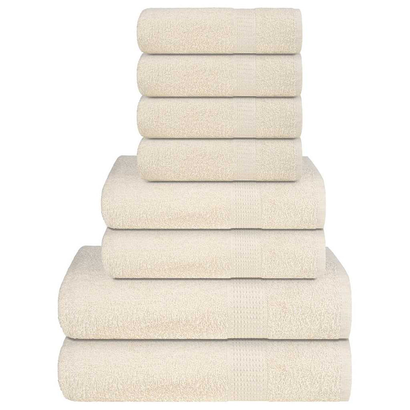 Set prosoape FROGN 8 piese, crem, 360 g/m²
