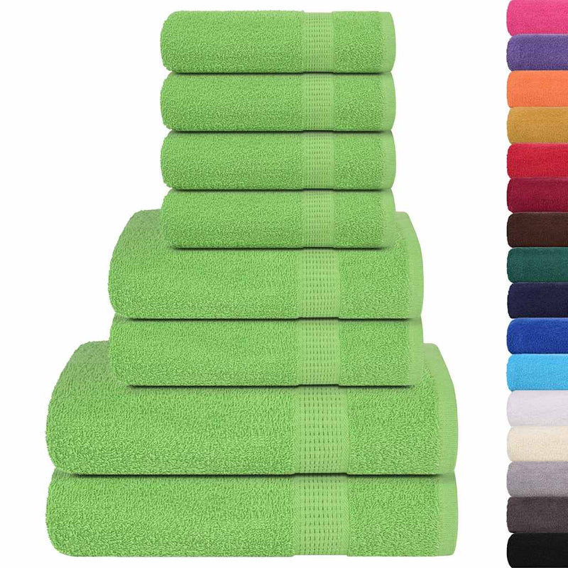 Set prosoape FROGN 8 piese, verde măr, 360 g/m²