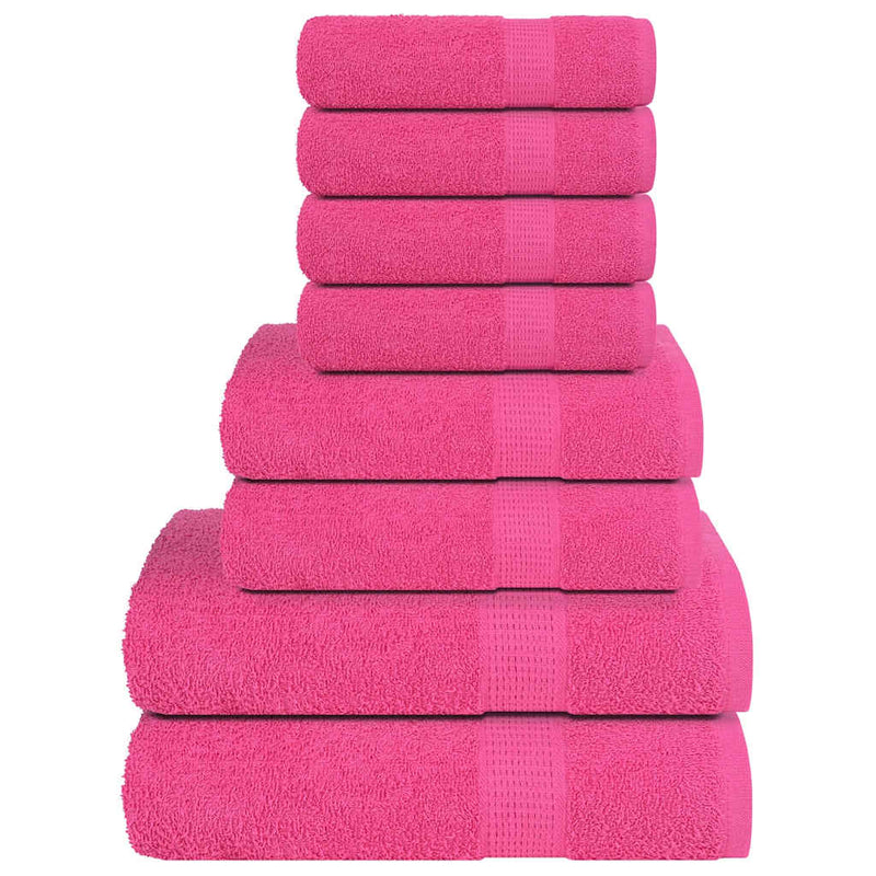 Set prosoape FROGN 8 piese, roz, 360 g/m²