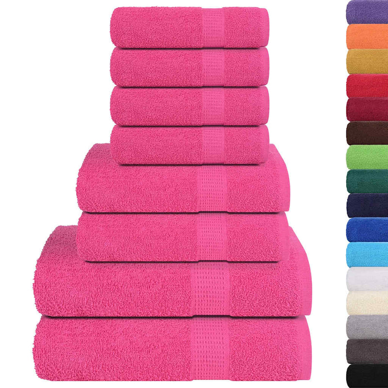 Set prosoape FROGN 8 piese, roz, 360 g/m²