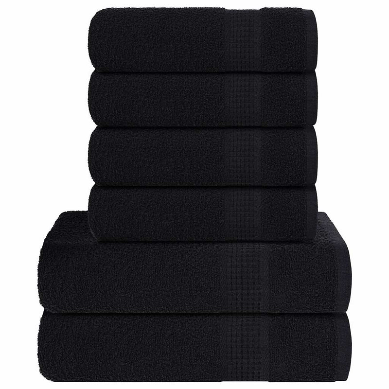 Set prosoape FROGN 6 piese, negru, 360 g/m²
