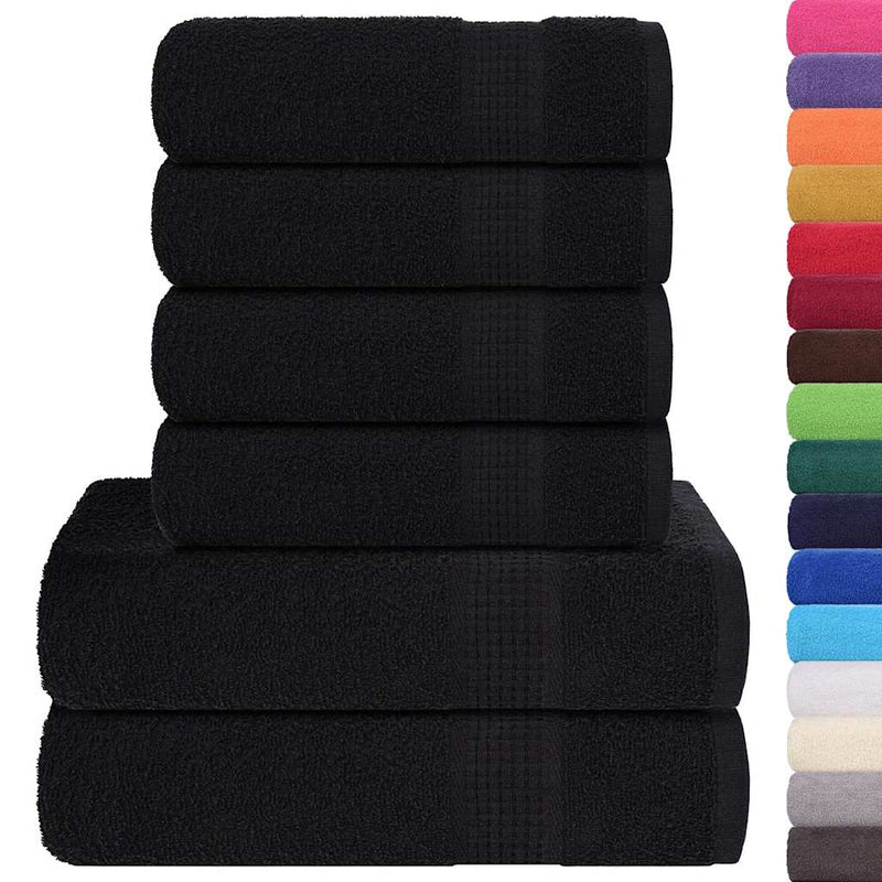 Set prosoape FROGN 6 piese, negru, 360 g/m²