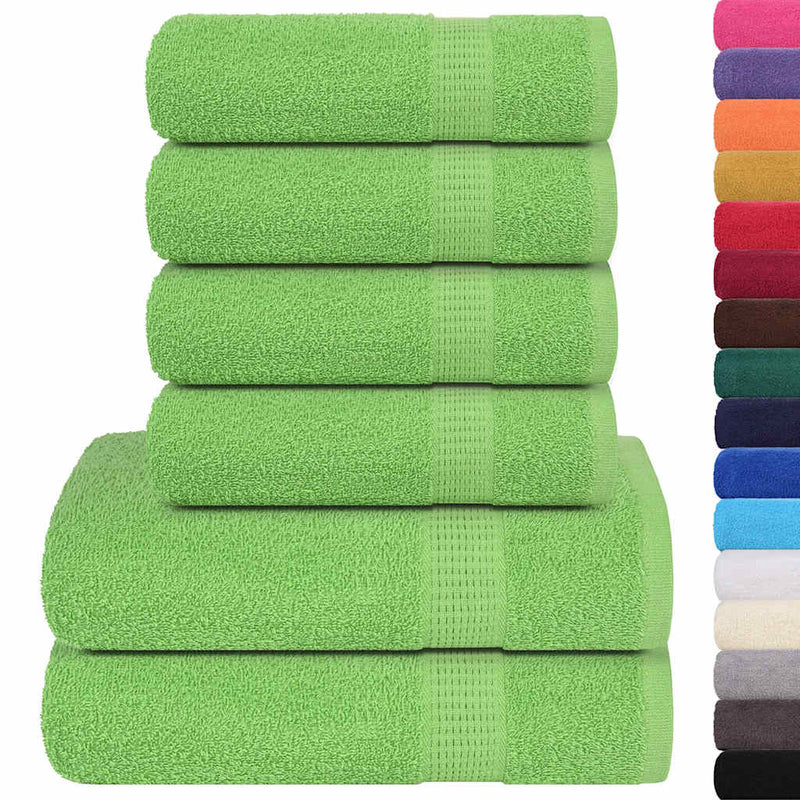 Set prosoape FROGN 6 piese, verde măr, 360 g/m²