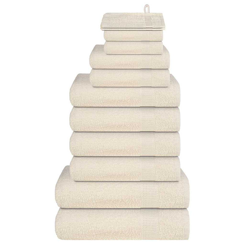 Set prosoape FROGN 12 piese, crem, 360 g/m²