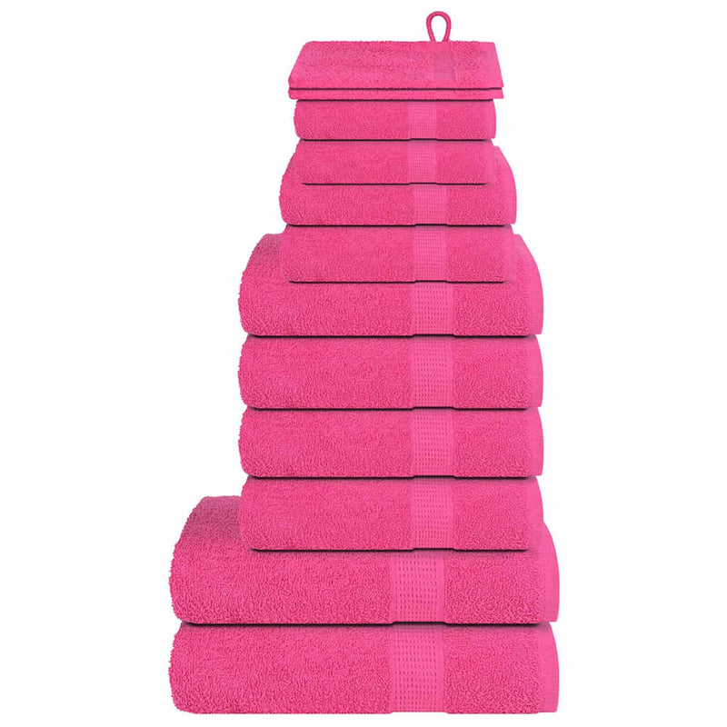 Set prosoape FROGN 12 piese, roz, 360 g/m²