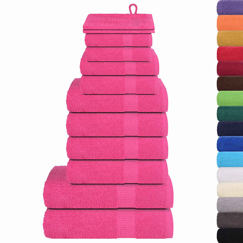 Set prosoape FROGN 12 piese, roz, 360 g/m²