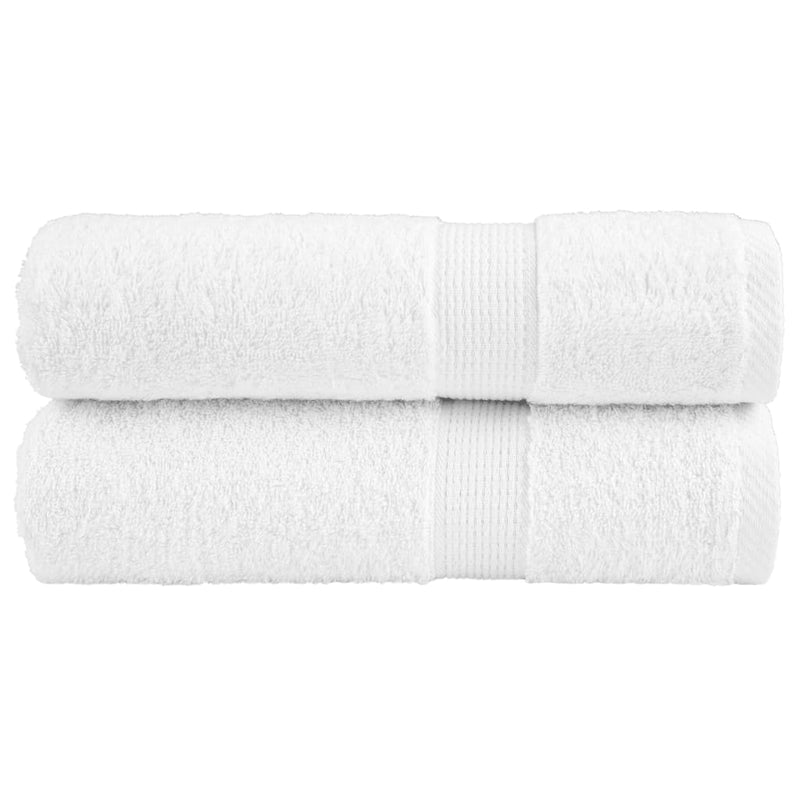 Prosoape de mâini premium, SOLUND 2 buc alb 50x100cm 600gsm