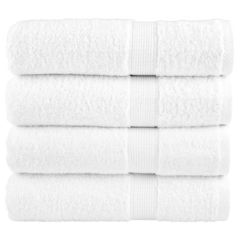 Prosoape de mâini premium, SOLUND 4 buc alb 50x100cm 600gsm