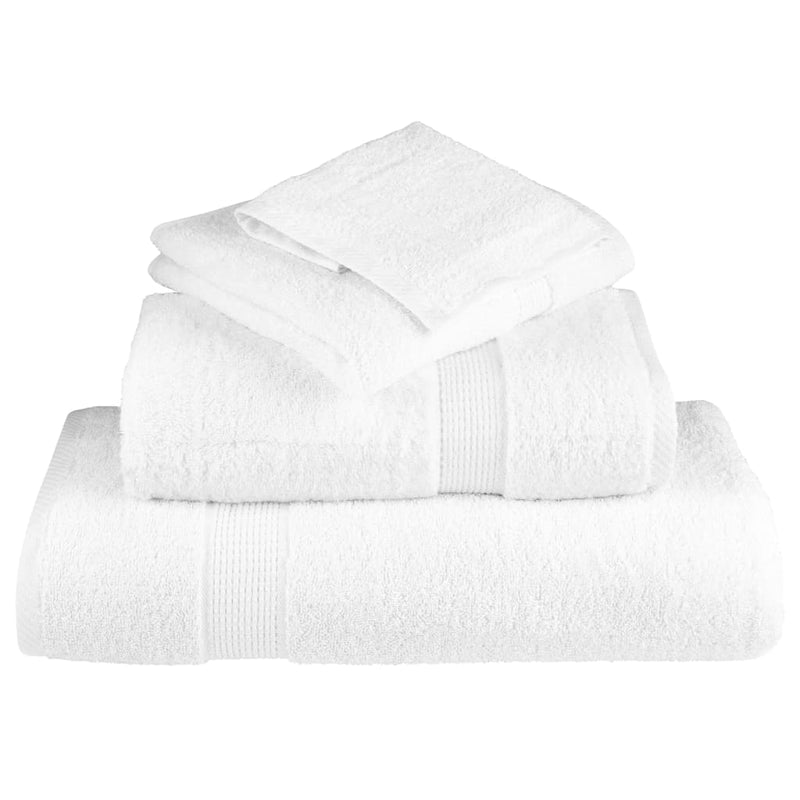 Prosoape de baie premium, SOLUND 2 buc alb 100x150cm 600gsm