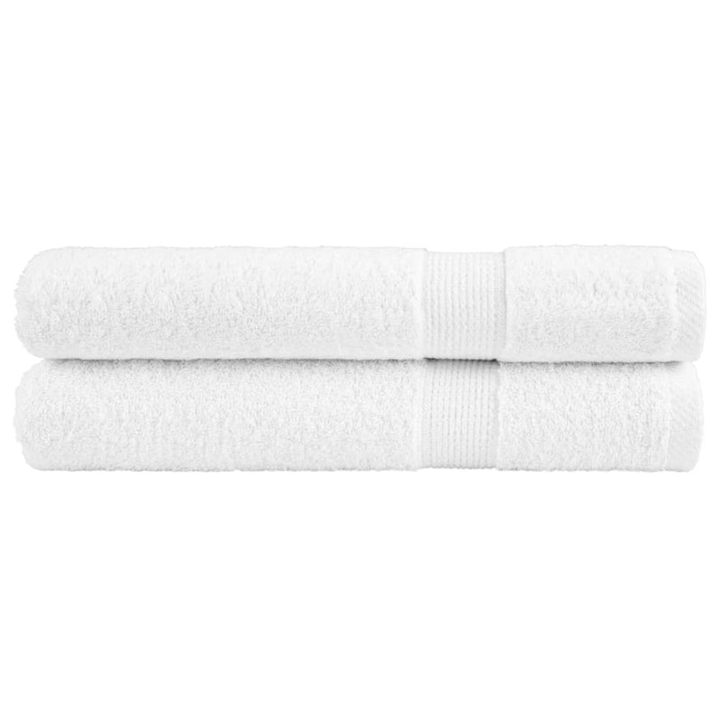 Prosoape de saună premium, SOLUND 2 buc alb 80x200cm 600gsm