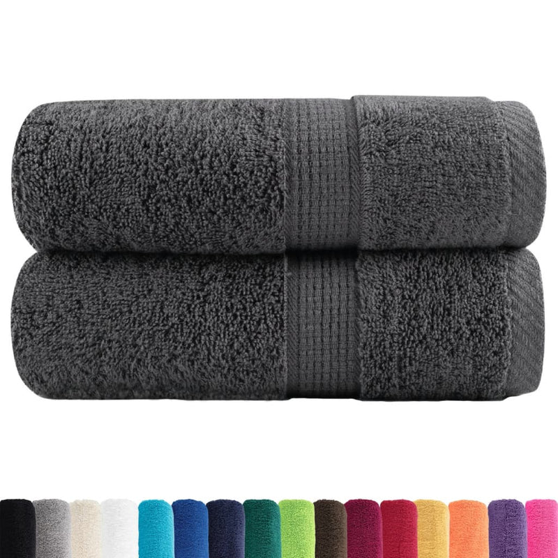 Prosoape de baie premium, SOLUND, 2 buc., antracit, 30x30 cm, 600 g/m²