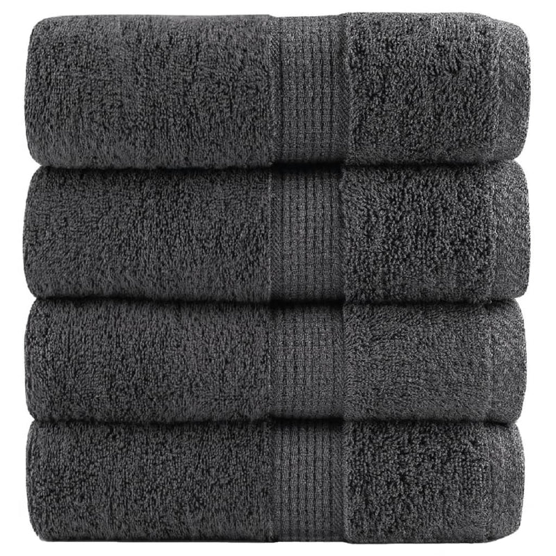 Prosoape de baie premium, SOLUND, 4 buc., antracit, 30x30 cm, 600 g/m²