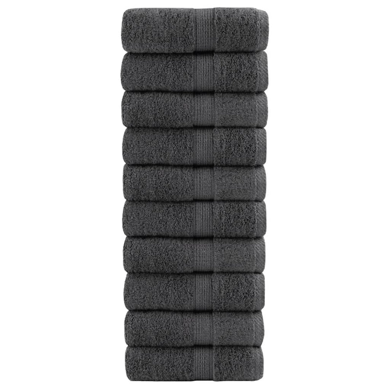 Prosoape premium, SOLUND 10 buc antracit 30x50 cm 600 gsm
