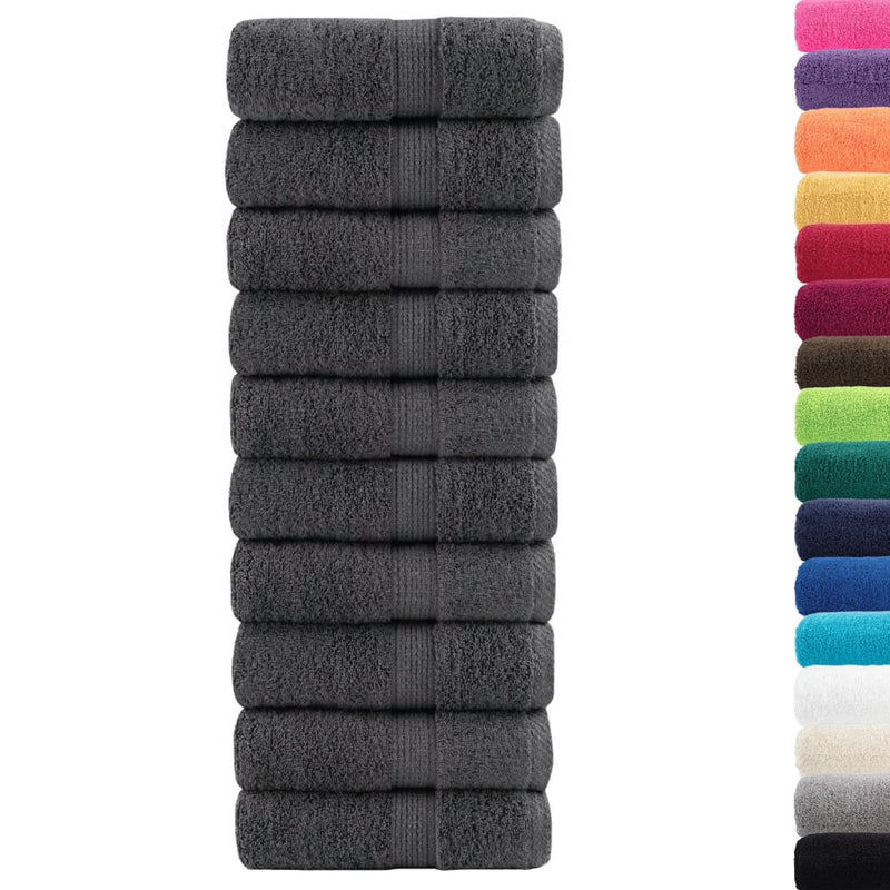 Prosoape premium, SOLUND 10 buc antracit 30x50 cm 600 gsm