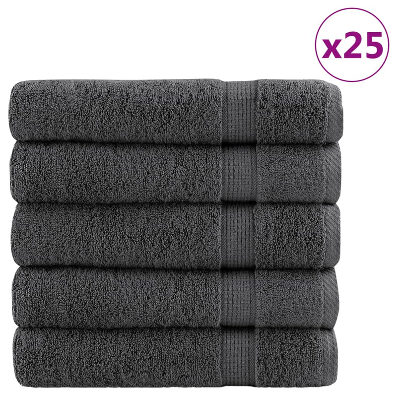 Prosoape de duș premium, SOLUND 25buc alb 70x140cm 600 gsm
