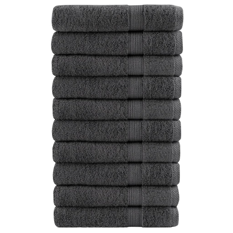 Prosoape premium, SOLUND 10 buc antracit 100x200 cm 600 gsm