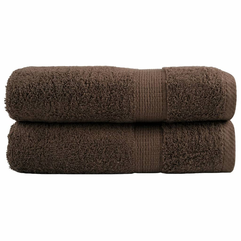 Prosoape de mâini premium, SOLUND 2 buc maro 50x100cm 600gsm