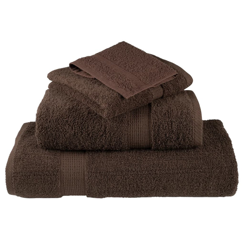 Prosoape de mâini premium, SOLUND 2 buc maro 50x100cm 600gsm