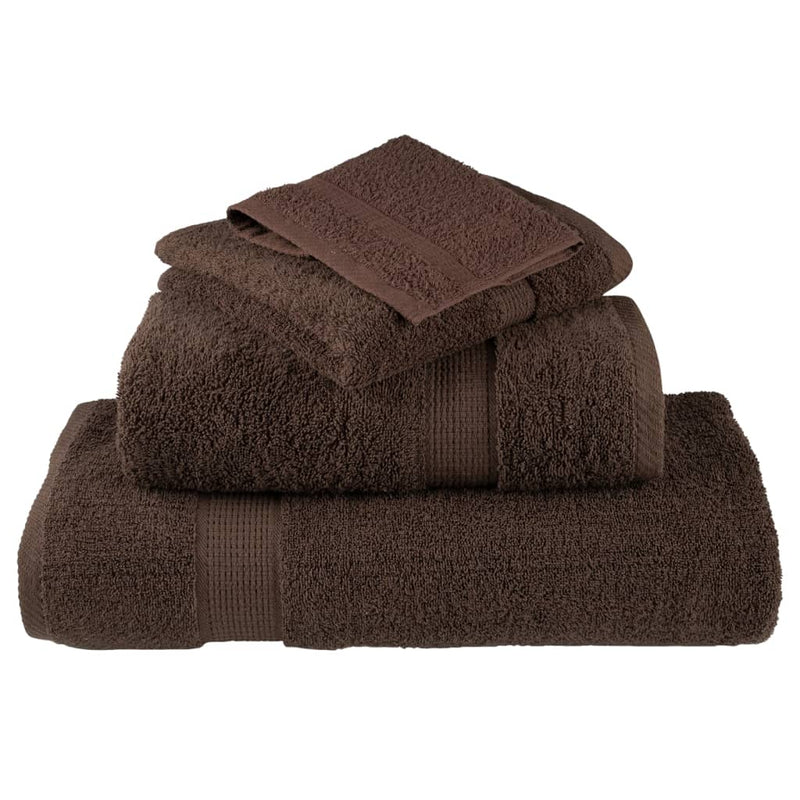 Prosoape de baie premium, SOLUND 2 buc maro 100x150cm 600gsm