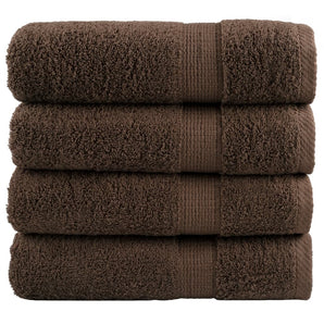 Prosoape de baie premium, SOLUND 4 buc maro 100x150cm 600gsm
