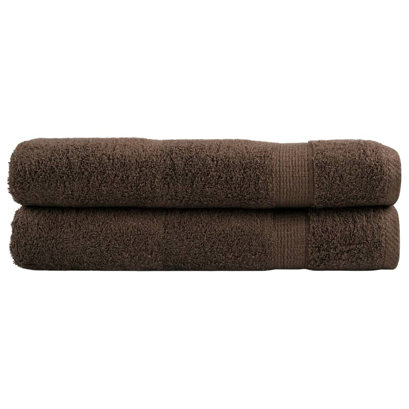 Prosoape de saună premium, SOLUND 2 buc maro 80x200cm 600gsm