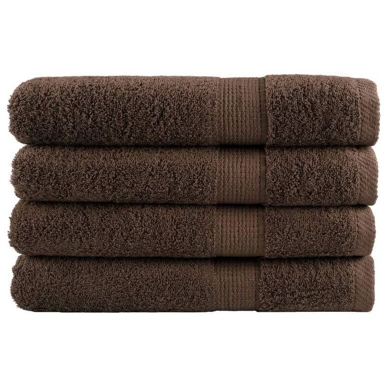 Prosoape de saună premium, SOLUND 4 buc maro 80x200cm 600gsm