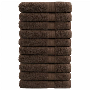 Prosoape de saună premium, SOLUND 10 buc maro 80x200cm 600gsm