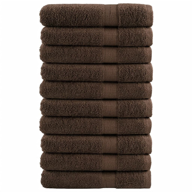 Prosoape de saună premium, SOLUND 10 buc maro 80x200cm 600gsm