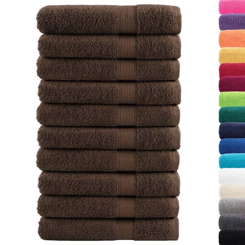 Prosoape de saună premium, SOLUND 10 buc maro 80x200cm 600gsm