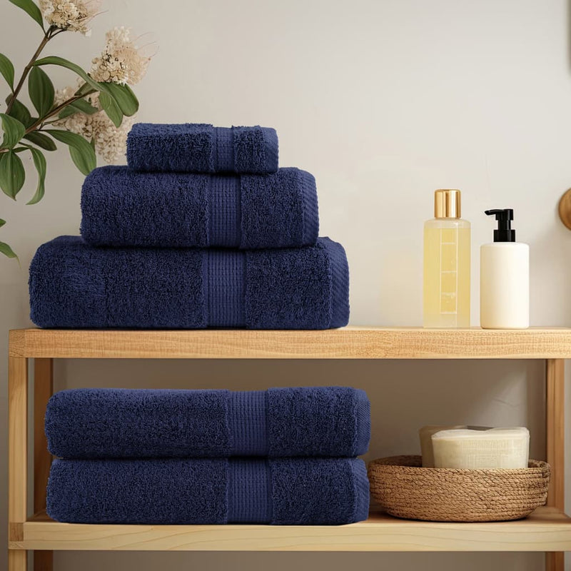 Prosoape de baie premium, SOLUND, 4 buc., bleumarin, 30 x 30 cm, 600 g/m²